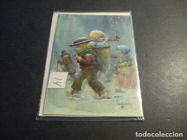 Postais: FELICITACION NAVIDAD FERRANDIZ ILUSTRADOR 10 X 14 CM SIN ESCRIBIR EN FUNDA Y CON SOBRE ORIGINAL