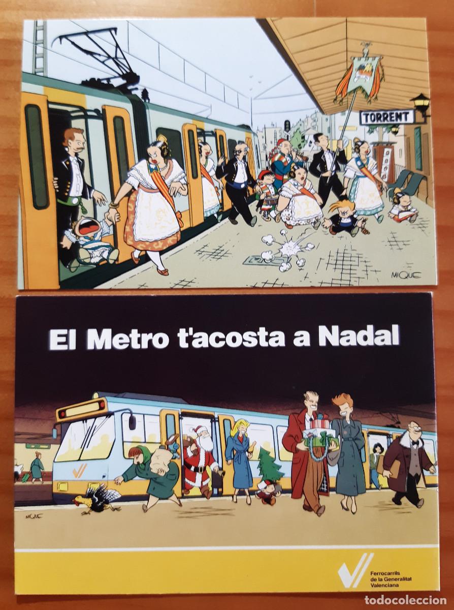 Postales: MIQUE BELTR&Aacute;N - EL METRO T'ACOSTA A NADAL - PERFECTO ESTADO