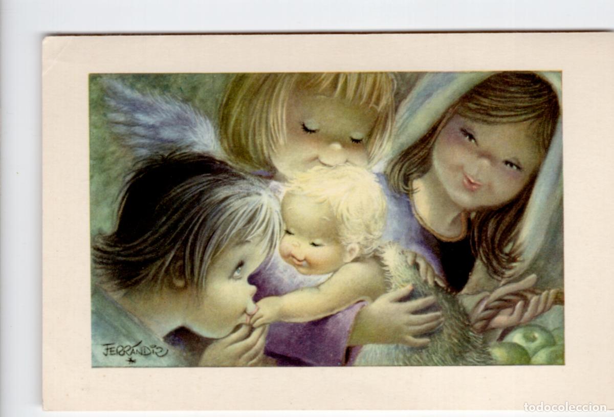 Postales: Nacimiento, Virgen con Ni&ntilde;o Jes&uacute;s. Juan Ferr&aacute;ndiz