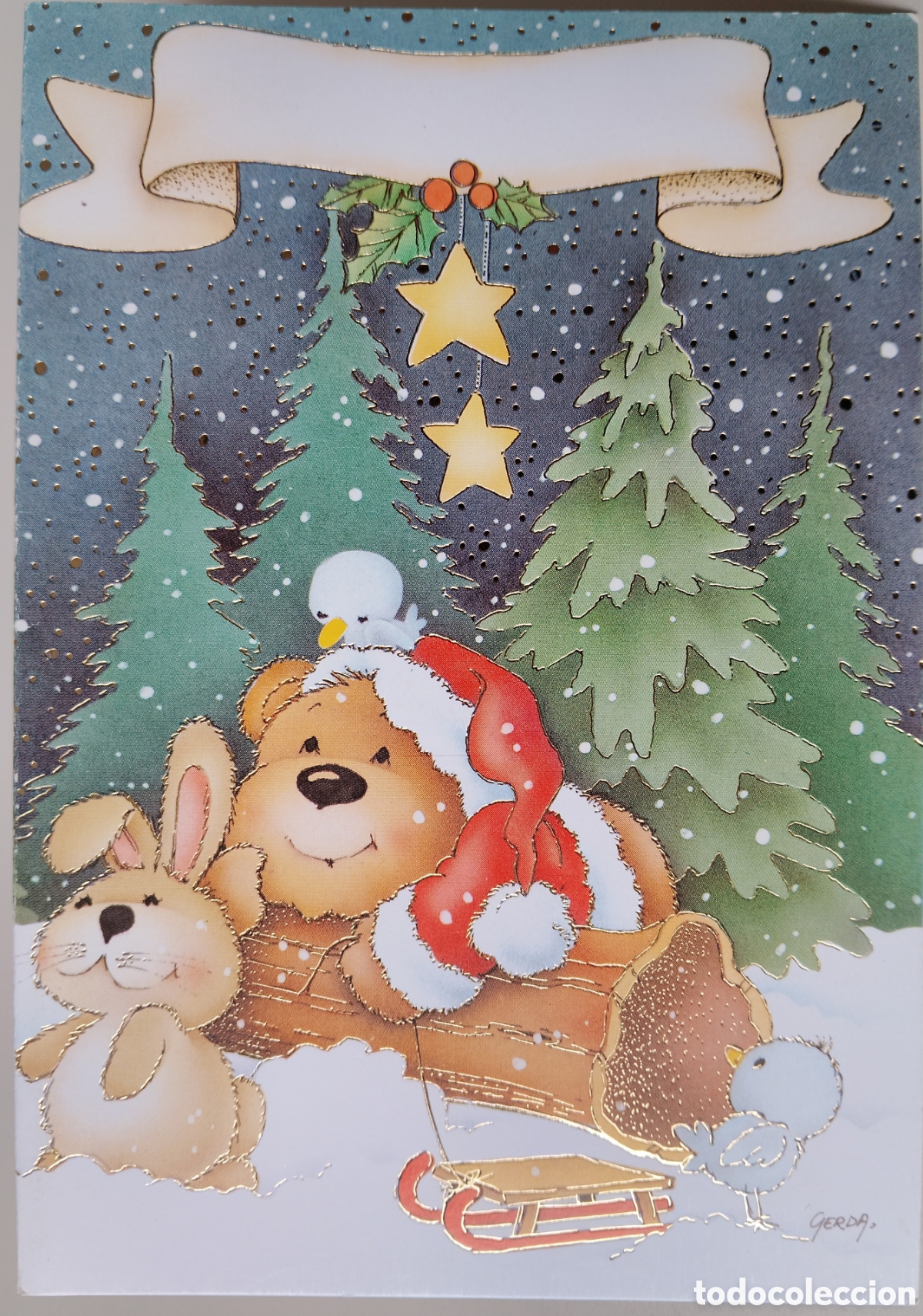 Cartoline: FELICITACI&Oacute;N NAVIDAD - EDICIONES AGENCY - ANIMALITOS PAISAJE NEVADO