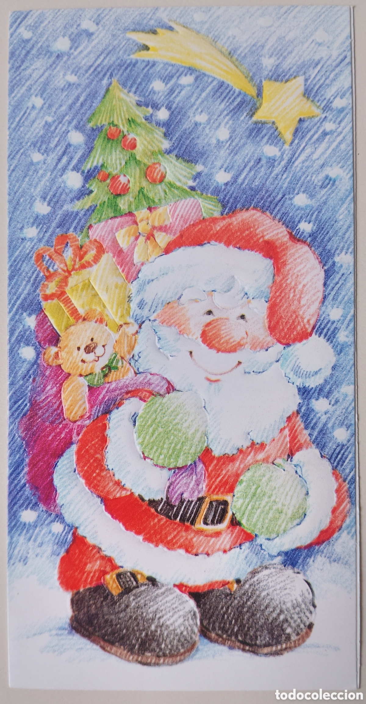 Postales: FELICITACI&Oacute;N NAVIDAD RELIEVE - EDICIONES ESTAMPA - PAP&Aacute; NOEL