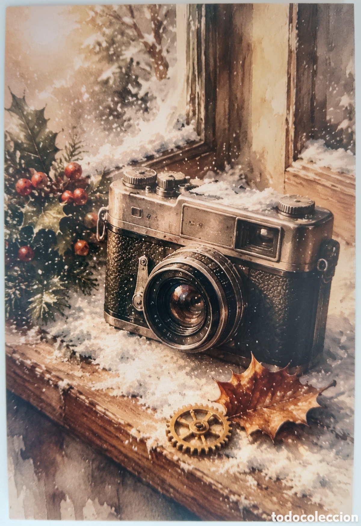 Postales: POSTAL NAVIDAD - DETALLE C&Aacute;MARA FOTOS - ESTILO ANTIGUO