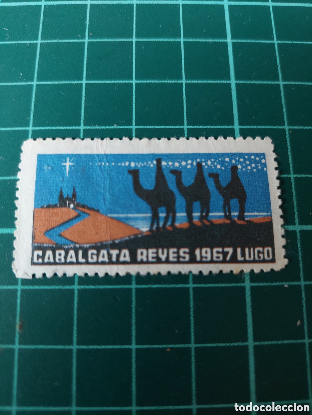 Postales: LUGO 1967 CABALGATA DE REYES MAGOS SELLO VI&Ntilde;ETA NUEVA