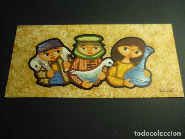 Postales: FELICITACION NAVIDAD PE&Ntilde;UELAS ILUSTRADOR 10 X 21 CM