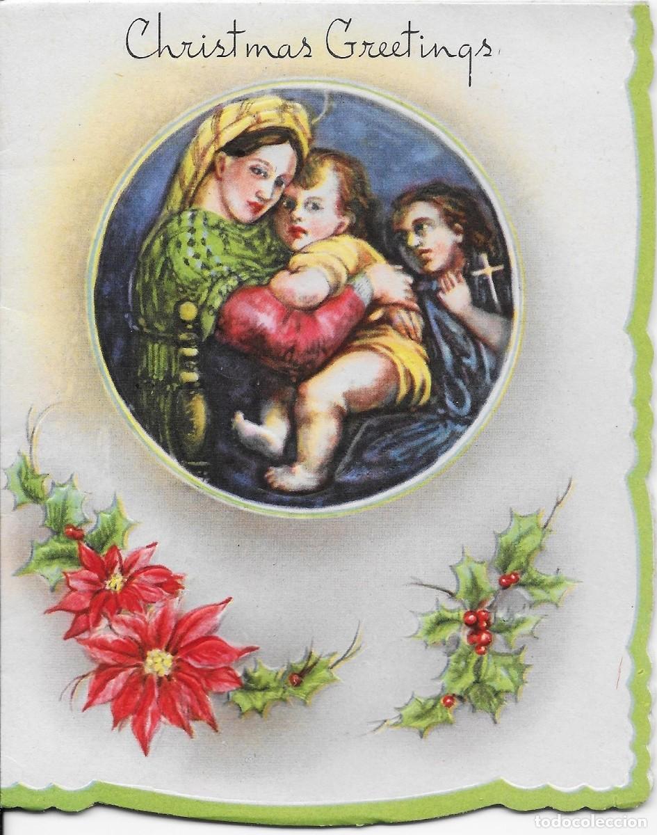 Postales: 7305S - FELICES FIESTAS-EDICI.VANMAR N&ordm; 140 (USA) DIPTICA, RELIEVE 13X10,5 CM- CANTOS TROQUELADOS