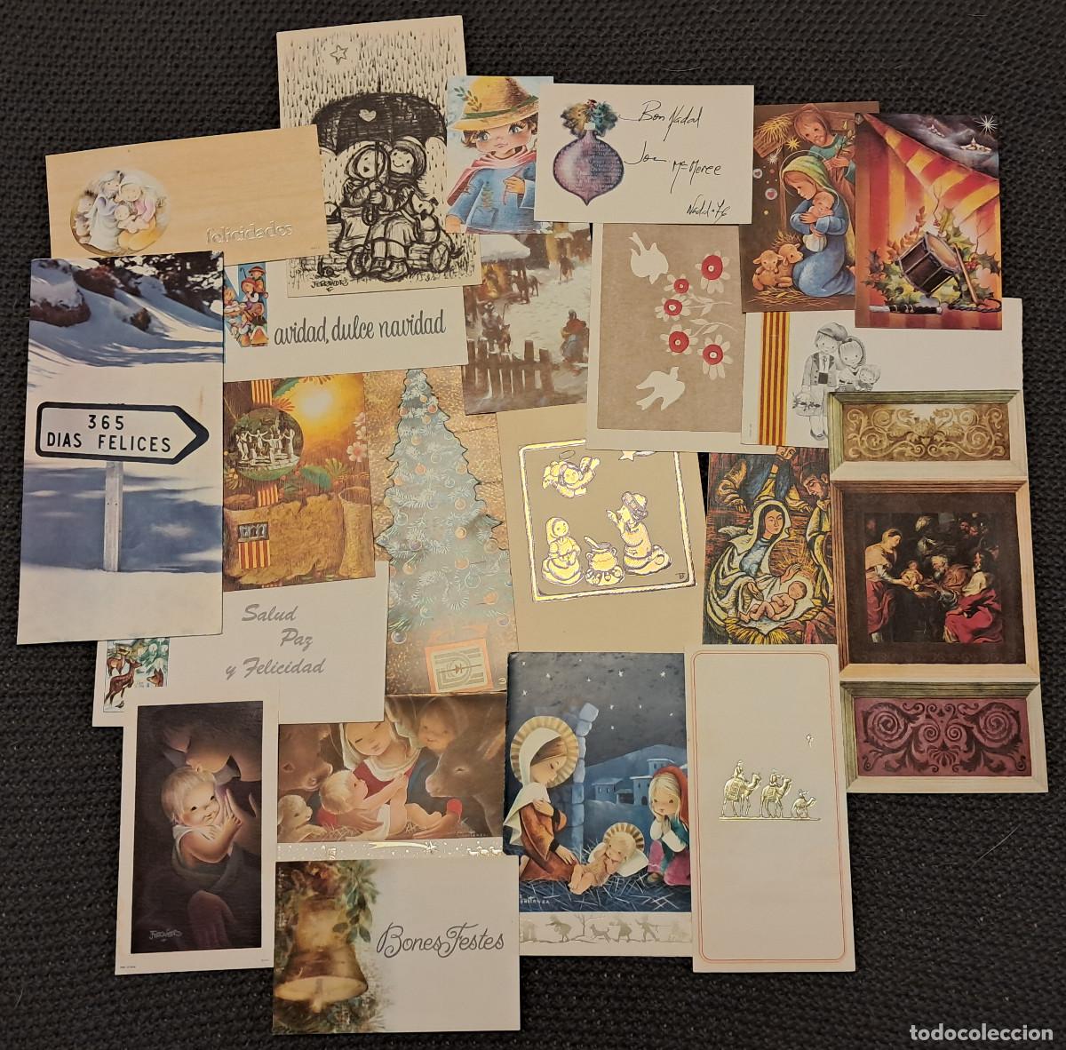 Postales: Lote de veinte tarjetas de Navidad de 1976. Usadas, escritas hace 50 a&ntilde;os.