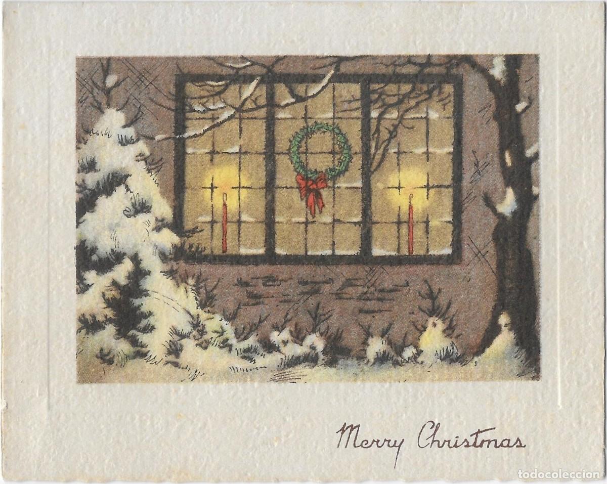 Postales: 7308S -ANTIGUA POSTAL- AMBIENTE NAVIDE&Ntilde;O-DIPTICA 12,8X10 CM - DATA DICIEMBRE DE 1936
