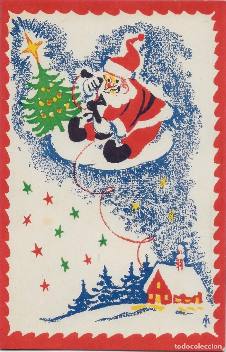 Postales: 7312S -SANTA CLAUS DICE &iexcl;NI&Ntilde;OS A DORMIR! EDIC. M. H. FRY SERIE FX-13-249 INGLATERRA-DOBLE-15X9,8