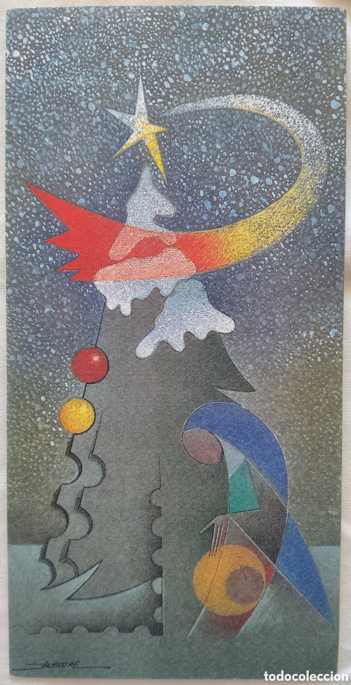 Postales: FELICITACI&Oacute;N NAVIDAD - SERVICIO FILAT&Eacute;LICO CORREOS - NACIMIENTO &Aacute;RBOL