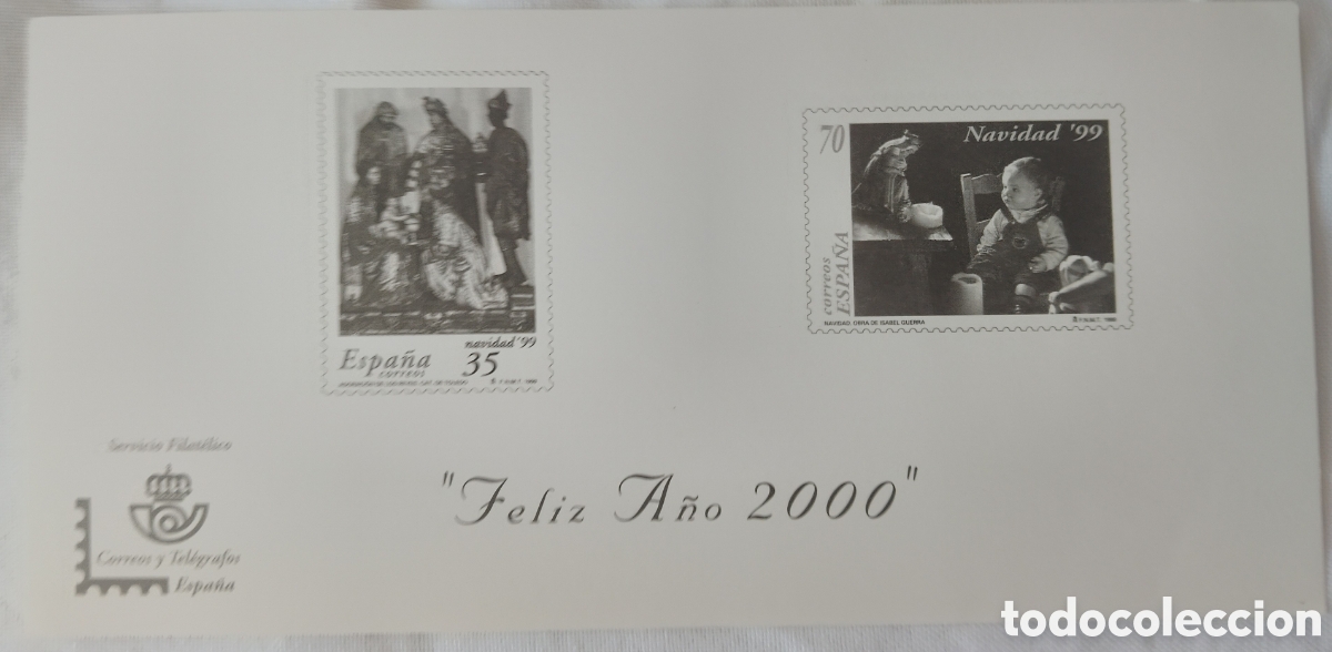 Postales: FELICITACI&Oacute;N NAVIDAD - SERVICIO FILAT&Eacute;LICO CORREOS - SELLOS NACIMIENTO REYES MAGOS NI&Ntilde;O