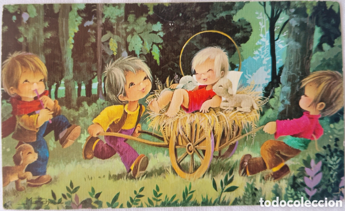 Postales: FELICITACI&Oacute;N NAVIDAD - MARICHU - EDICIONES CYZ - NI&Ntilde;OS JES&Uacute;S ANIMALITOS