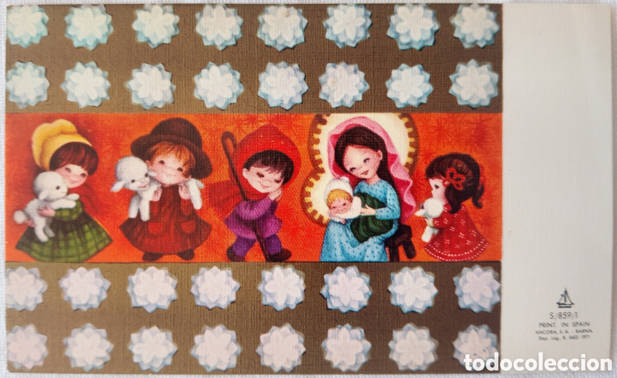 Postales: FELICITACI&Oacute;N NAVIDAD - EDICIONES TALLEDA - NACIMIENTO BEL&Eacute;N NI&Ntilde;OS