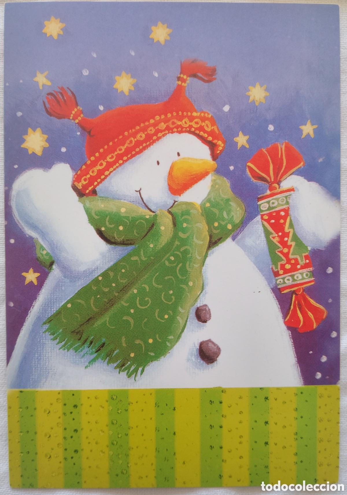 Postales: FELICITACI&Oacute;N NAVIDAD - EDICIONES HALLMARK - MU&Ntilde;ECO DE NIEVE