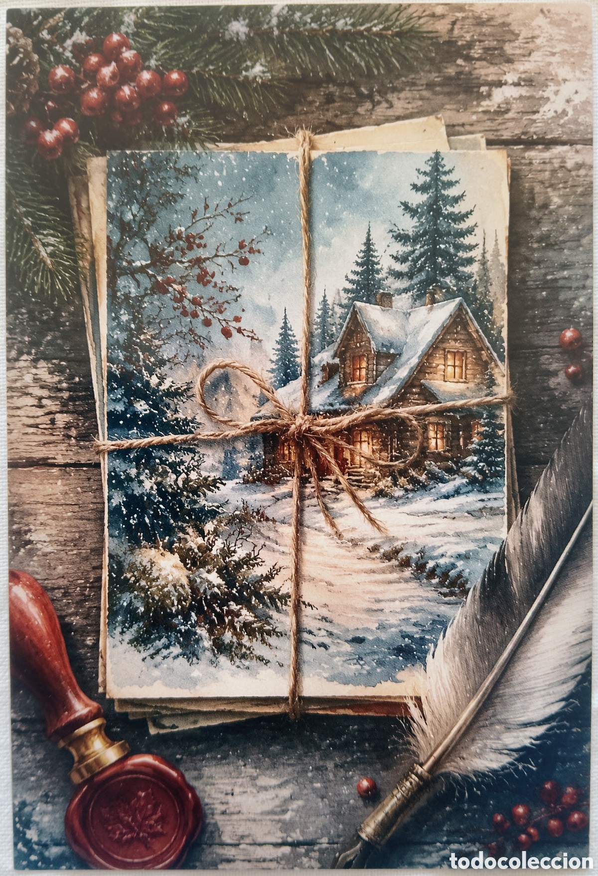 Postales: POSTAL NAVIDAD - PAISAJE NEVADO - ESTILO ANTIGUO