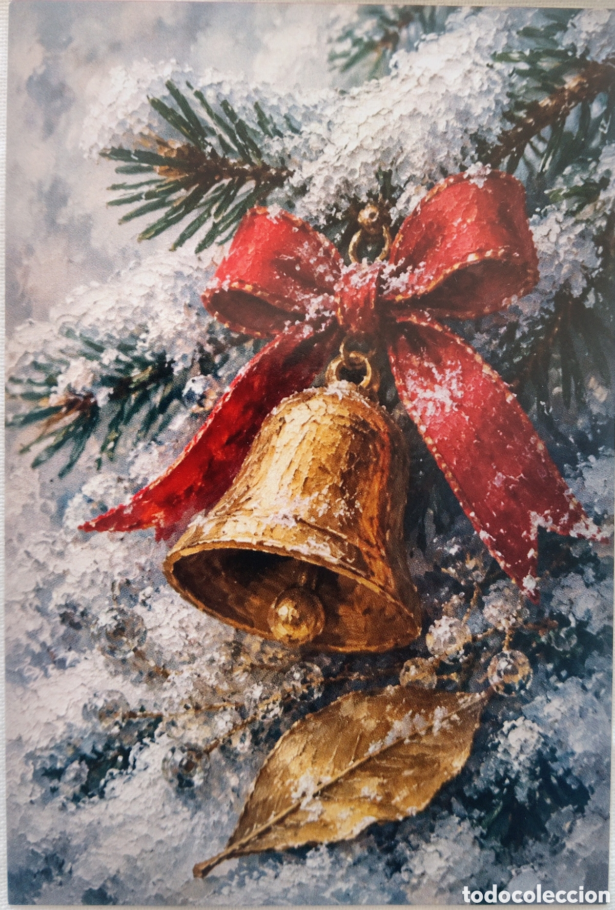 Postales: POSTAL NAVIDAD - DETALLE CAMPANA NIEVE - ESTILO ANTIGUO