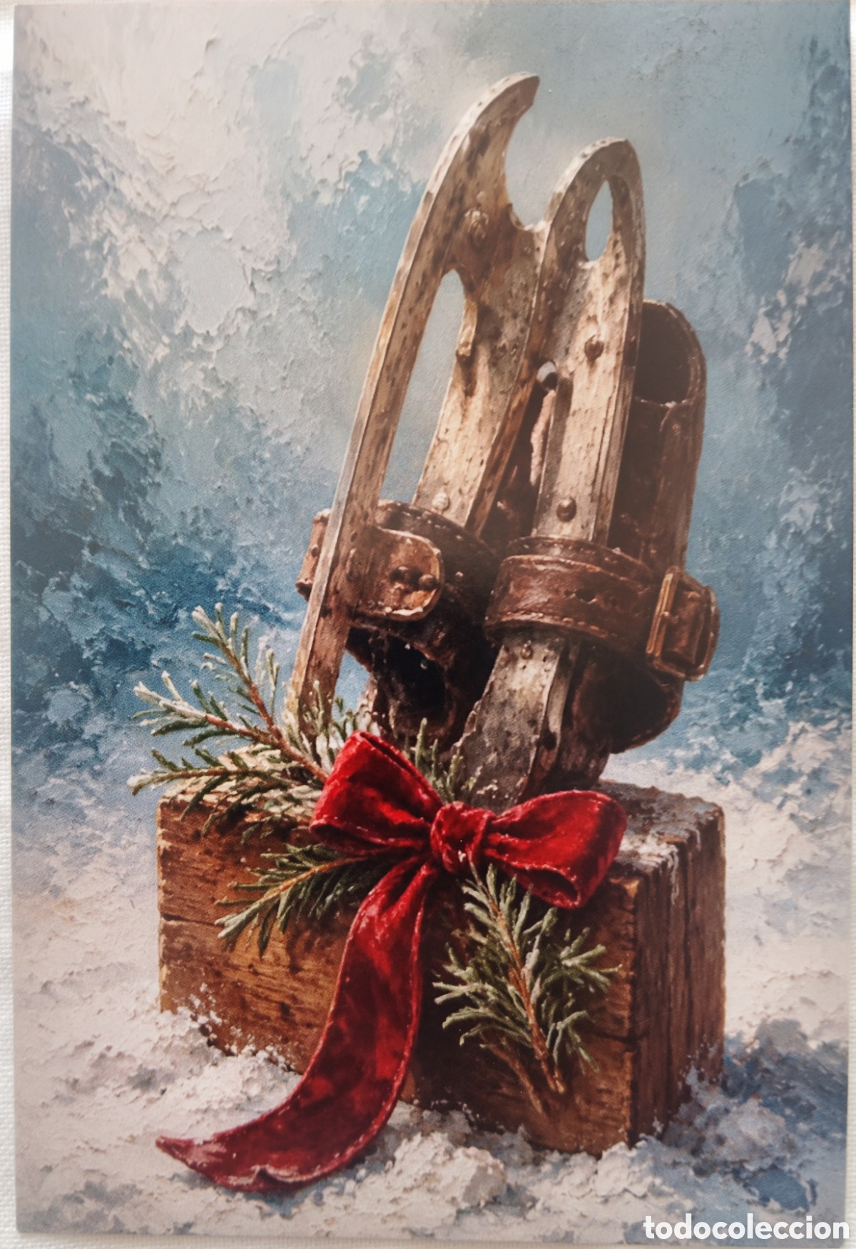 Postales: POSTAL NAVIDAD - TRINEO PAISAJE NEVADO - ESTILO ANTIGUO