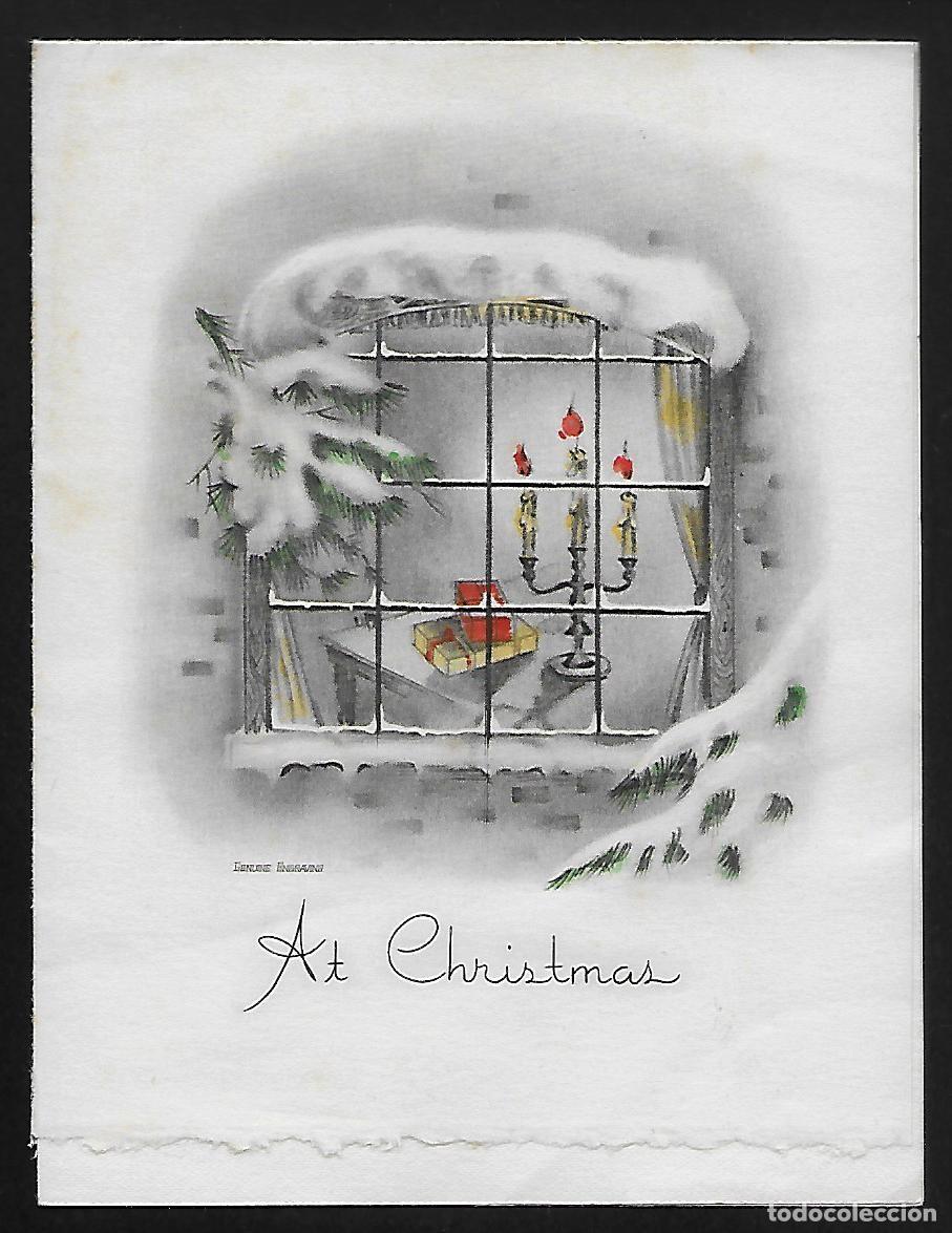 Postales: 7318S - ANTIGUA Y PRECIOSA POSTAL - POR NAVIDAD - GRABADO GENUINO- DIPTICA 10,5X14 CM - DATA 1938