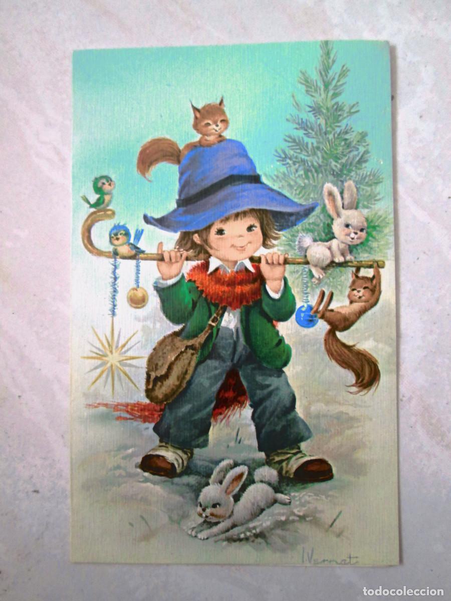 Postales: TARJETA DOBLE NAVIDAD - ILUSTRADA VERNET - CYZ 1409/134B - 1978