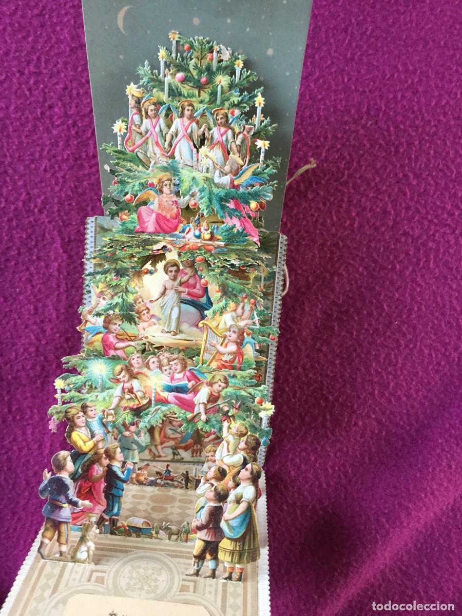 Postales: ANTIGUA Y BONITA FELICITACION 3D TROQUELADA DESPLEGABLE DE NAVIDAD . PRINCIPIOS DEL SIGLO XX.