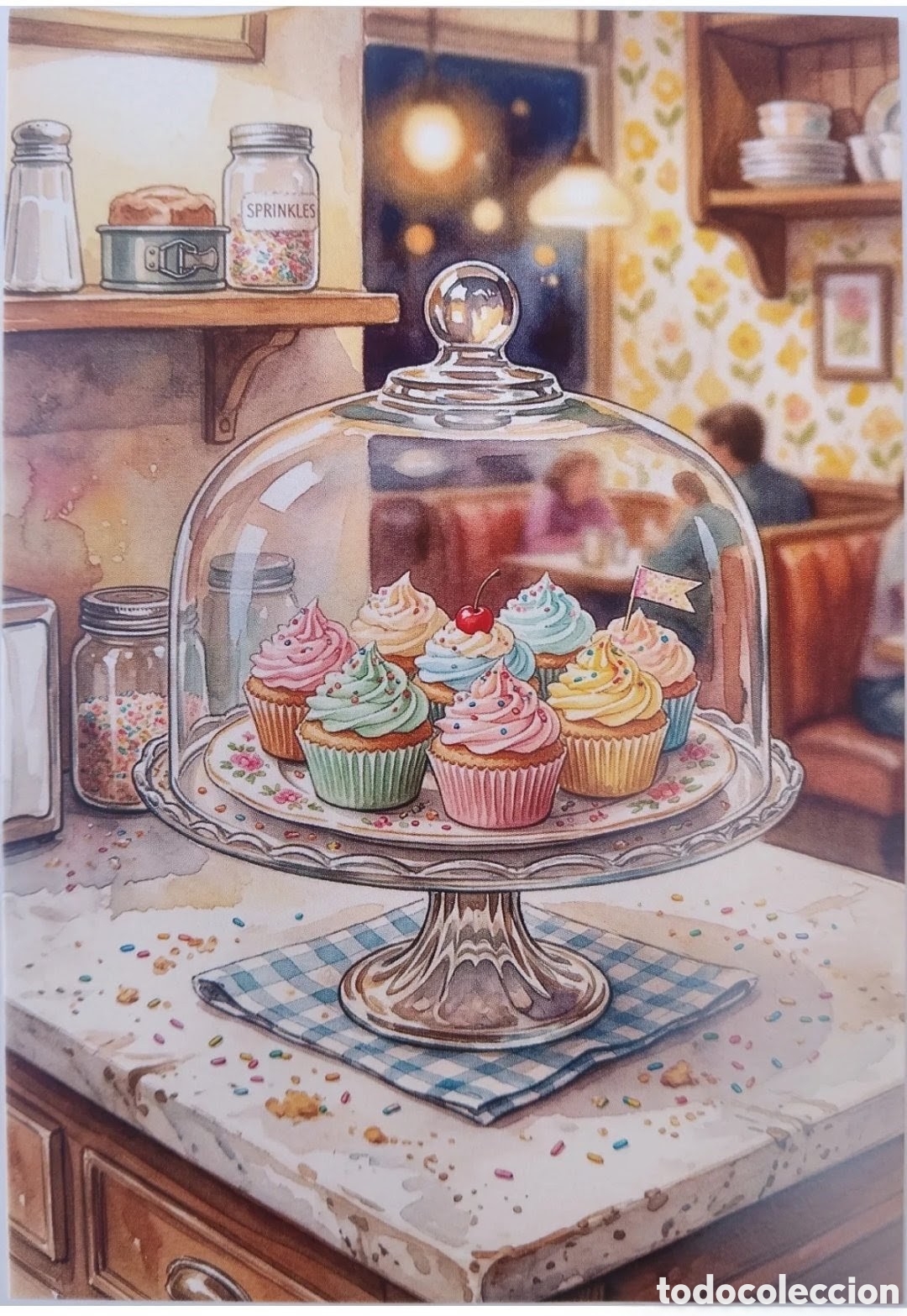 Postales: POSTAL - DETALLE CAFETER&Iacute;A DULCES MUFFINS MAGDALENAS - ESTILO ANTIGUO