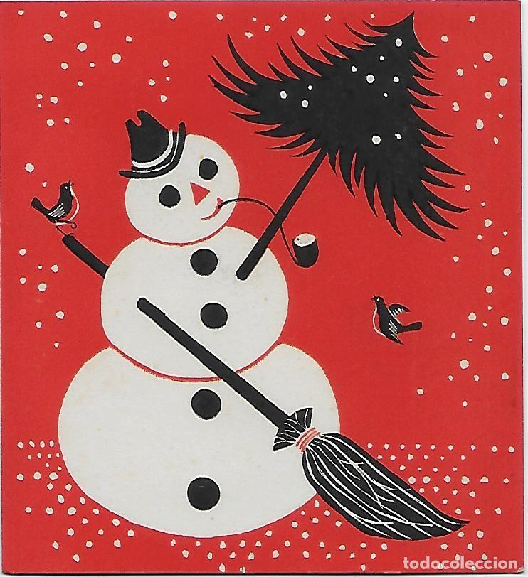 Postales: 7321S - ANTIGUA POSTAL - MU&Ntilde;ECO DE NIEVE - EDI. RAVEN, SERIE A.3-29 (INGLATERRA)DIPTICA 9X10 CM