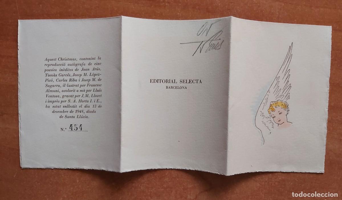 Postales: SSELECTA FELICITACI&Oacute;N NAVIDE&Ntilde;A - 1948 - EN CATAL&Aacute;N - ILUSTRADO POR FRANCESC ALMUNI