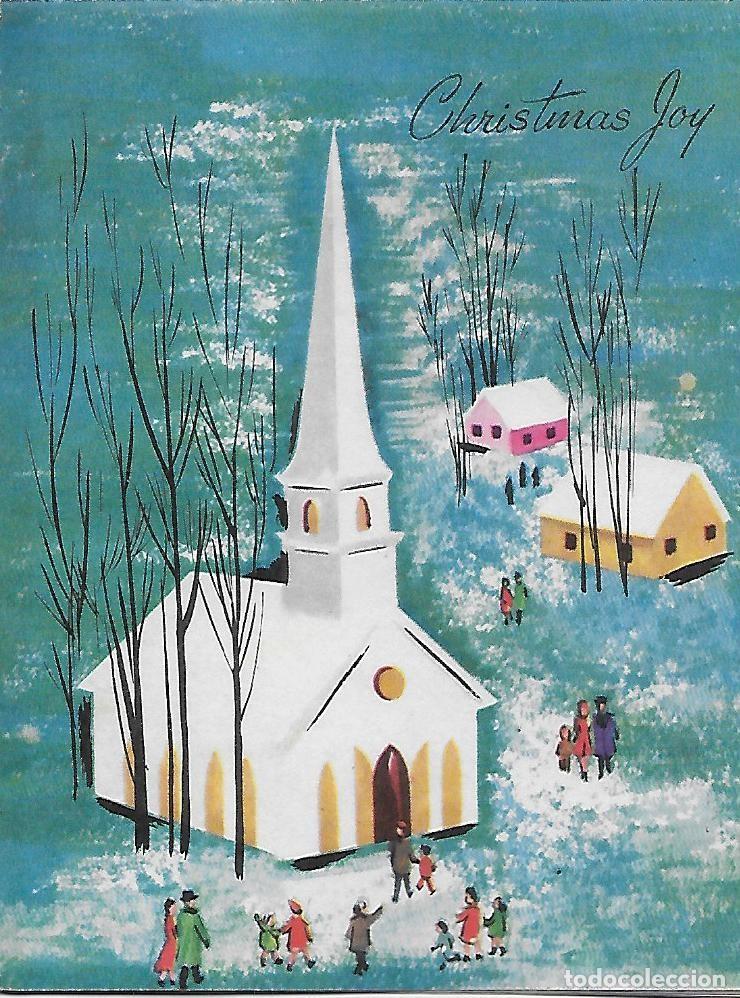 Postales: 7328S - ALEGRES NAVIDADES- MISA DE GALLO -POSTAL EDIC. USA N&ordm; 68 - DIPTICA 10,5X12,5 CM- DATA 1960