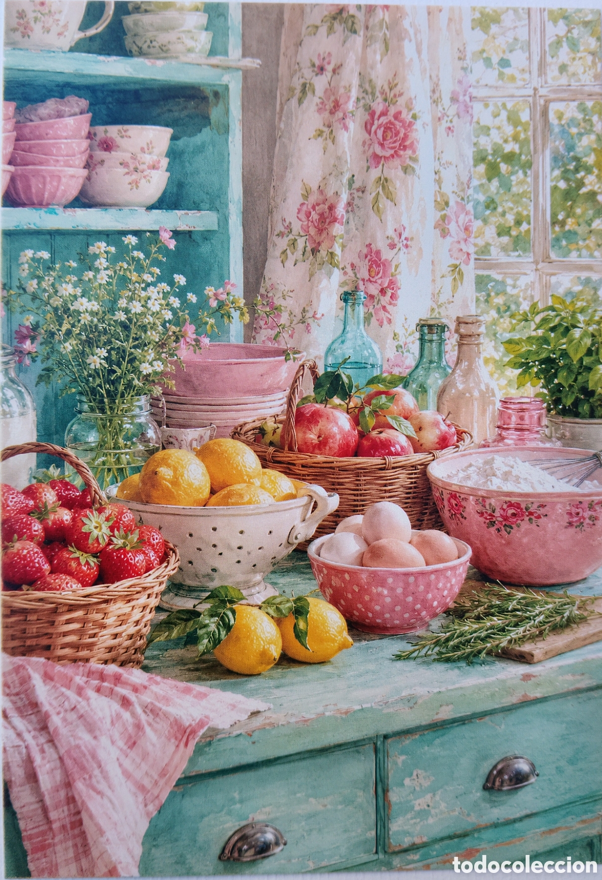 Postales: POSTAL - ESCENA HOGARE&Ntilde;A COCINA ENCIMERA - ESTILO ANTIGUO