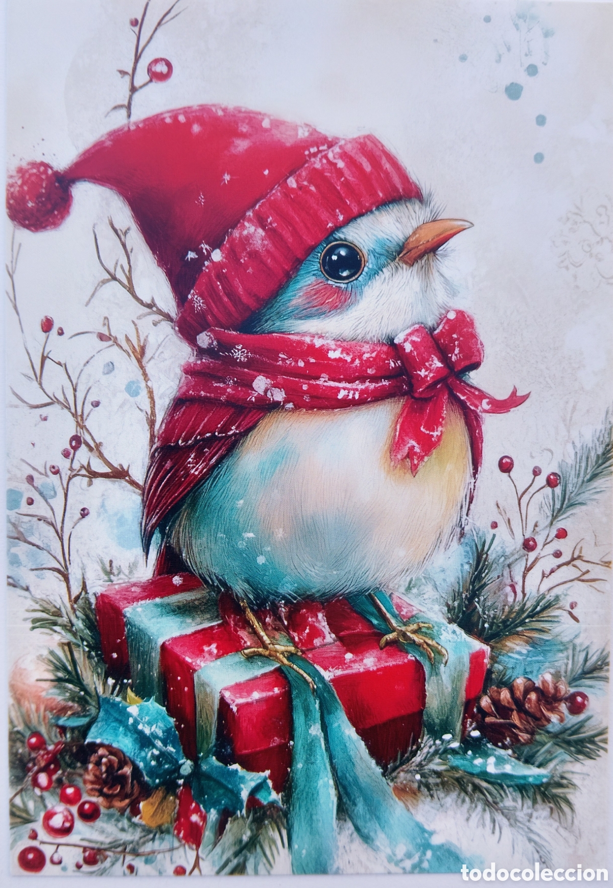 Postales: POSTAL NAVIDAD - PAJARITO REGALO - ESTILO ANTIGUO