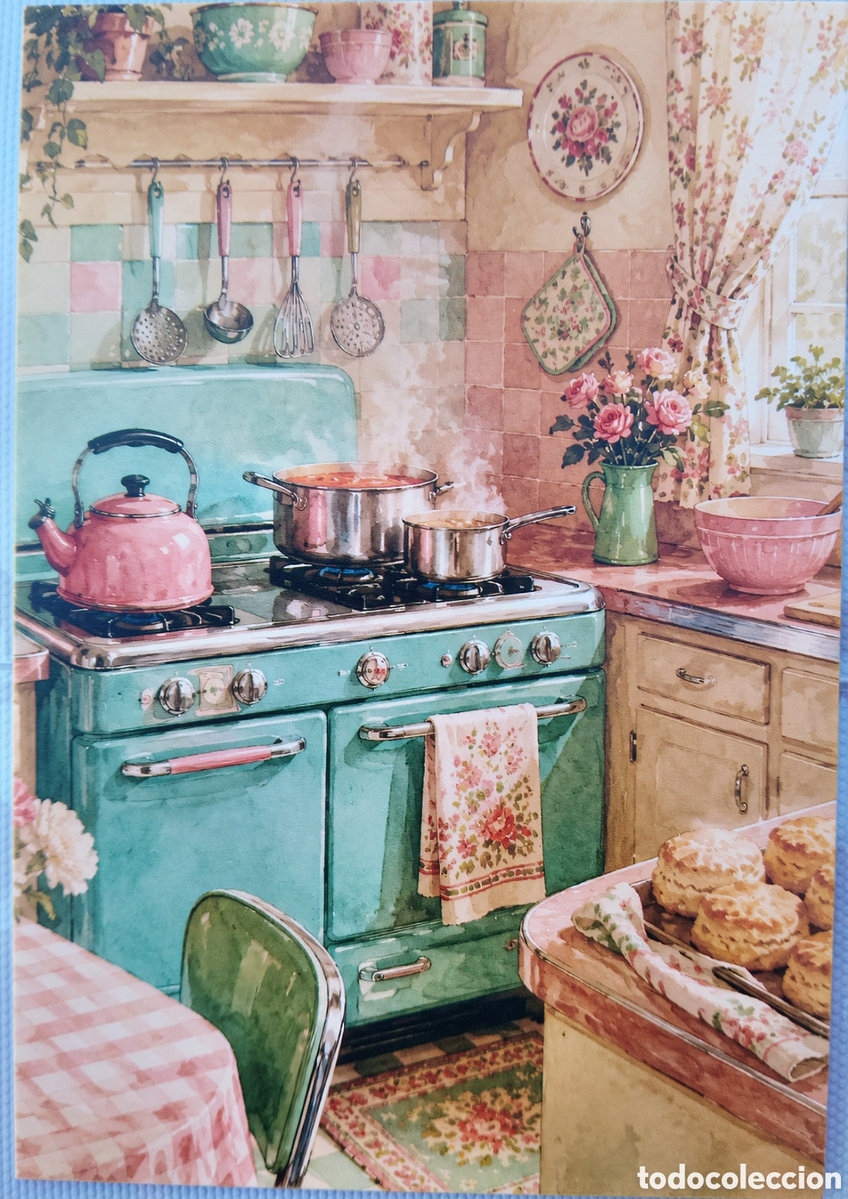 Postales: POSTAL - ESCENA COCINA - ESTILO ANTIGUO