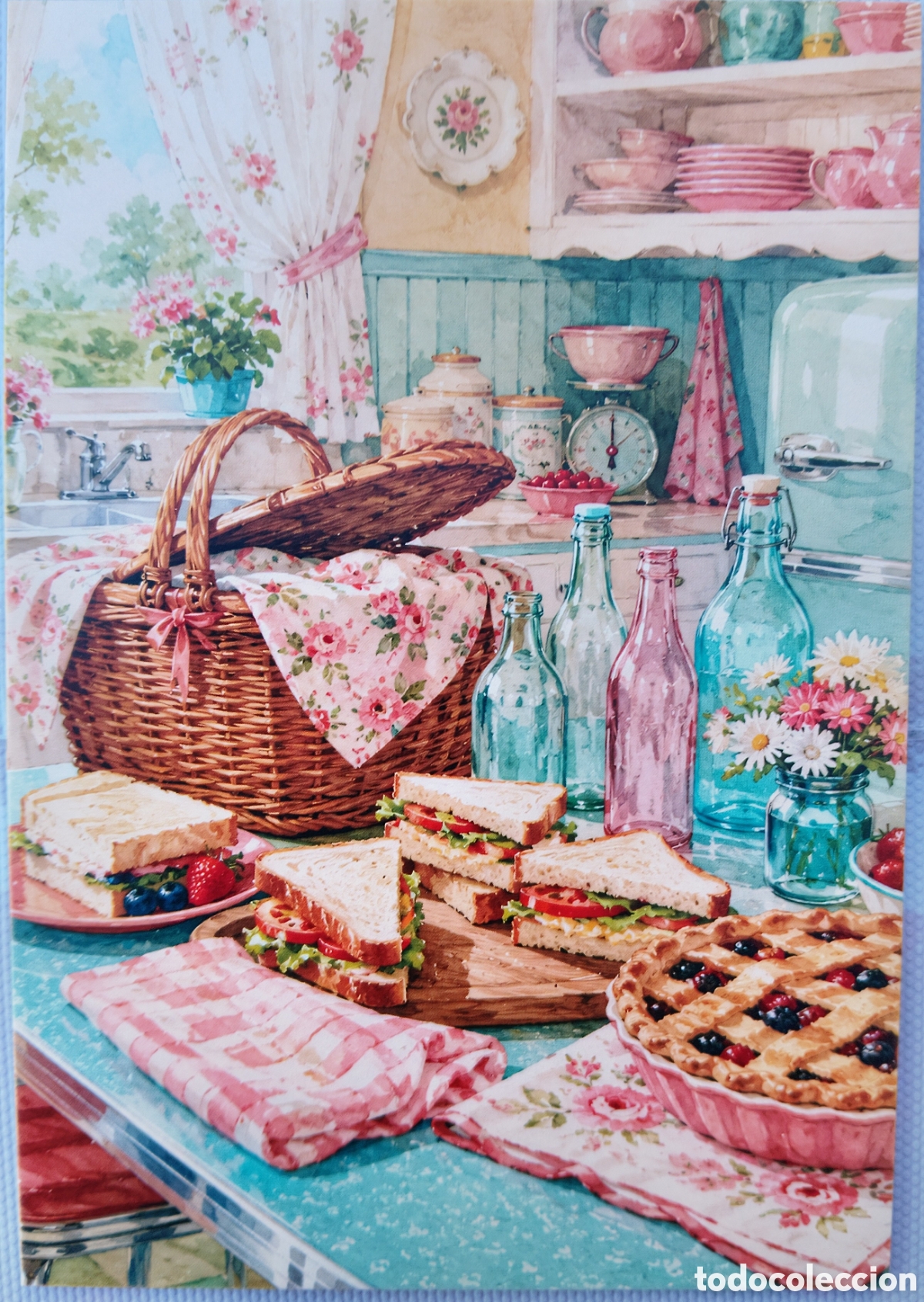 Postales: POSTAL - DETALLE COMIDA PICNIC - ESTILO ANTIGUO