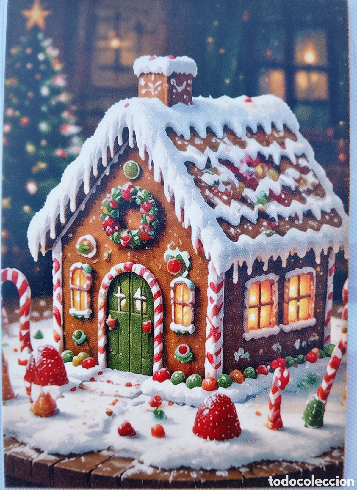 Postales: POSTAL NAVIDAD - CASA CASITA DE JENGIBRE DULCES - ESTILO ANTIGUO