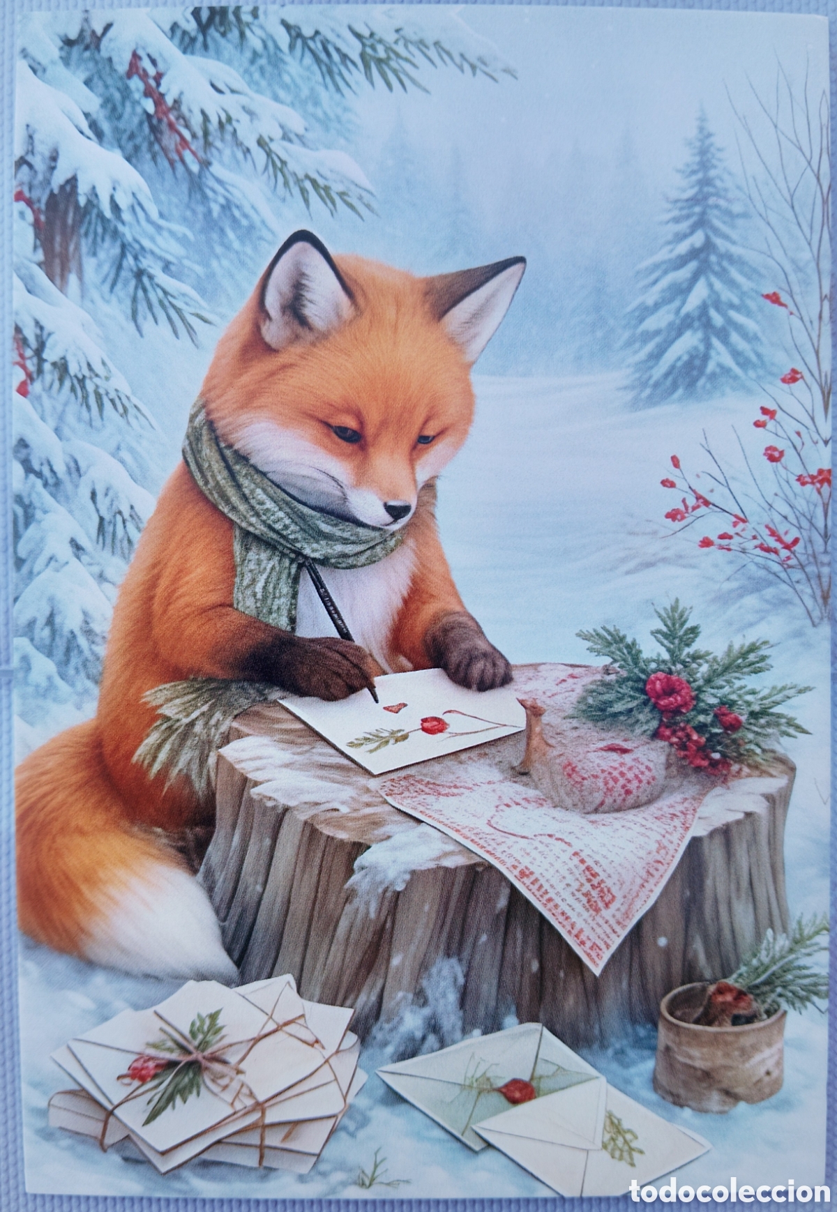 Postales: POSTAL NAVIDAD - ZORRO CARTAS PAISAJE NEVADO - ESTILO ANTIGUO