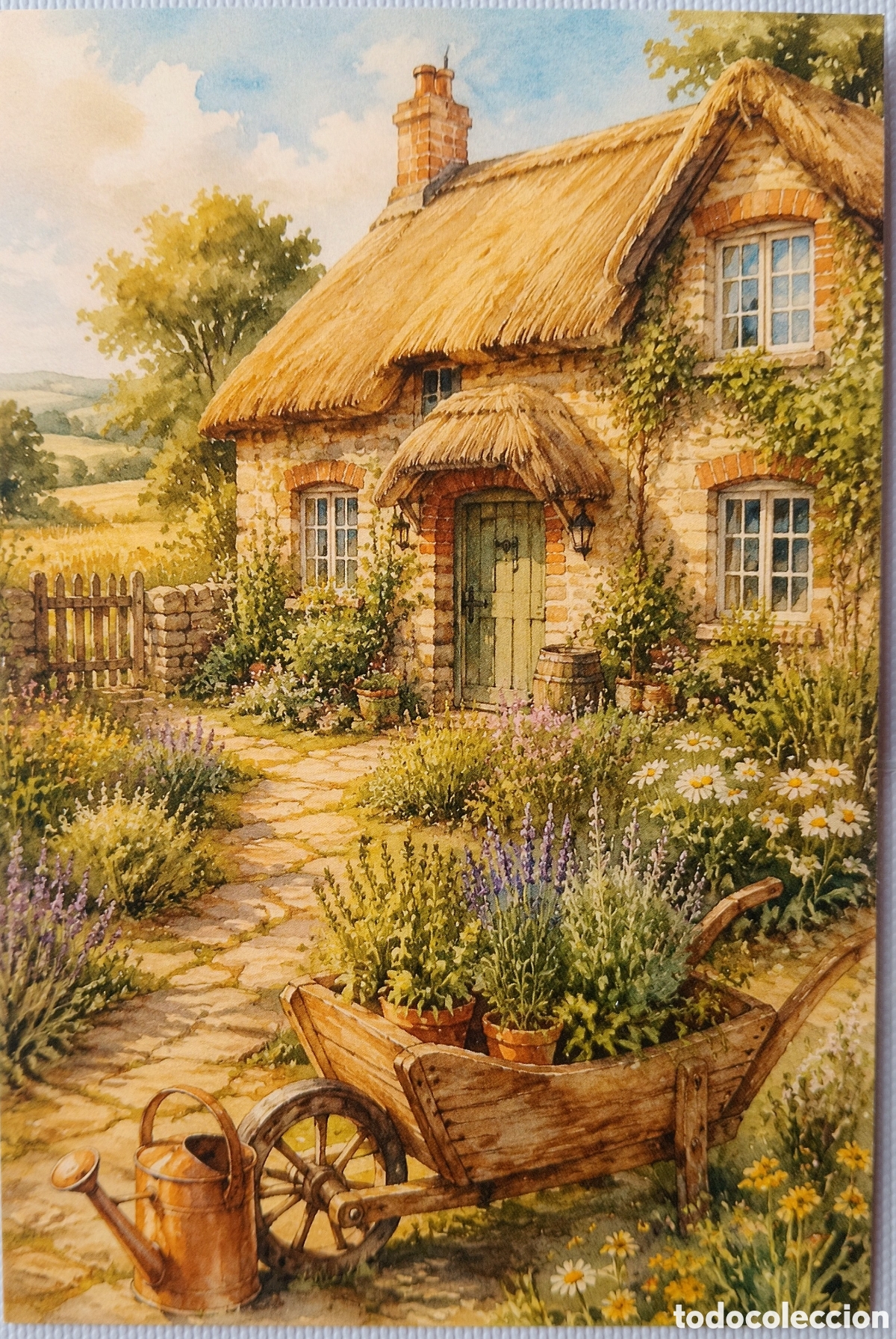 Postales: POSTAL - CASA CASITA COTTAGE JARD&Iacute;N - ESTILO ANTIGUO