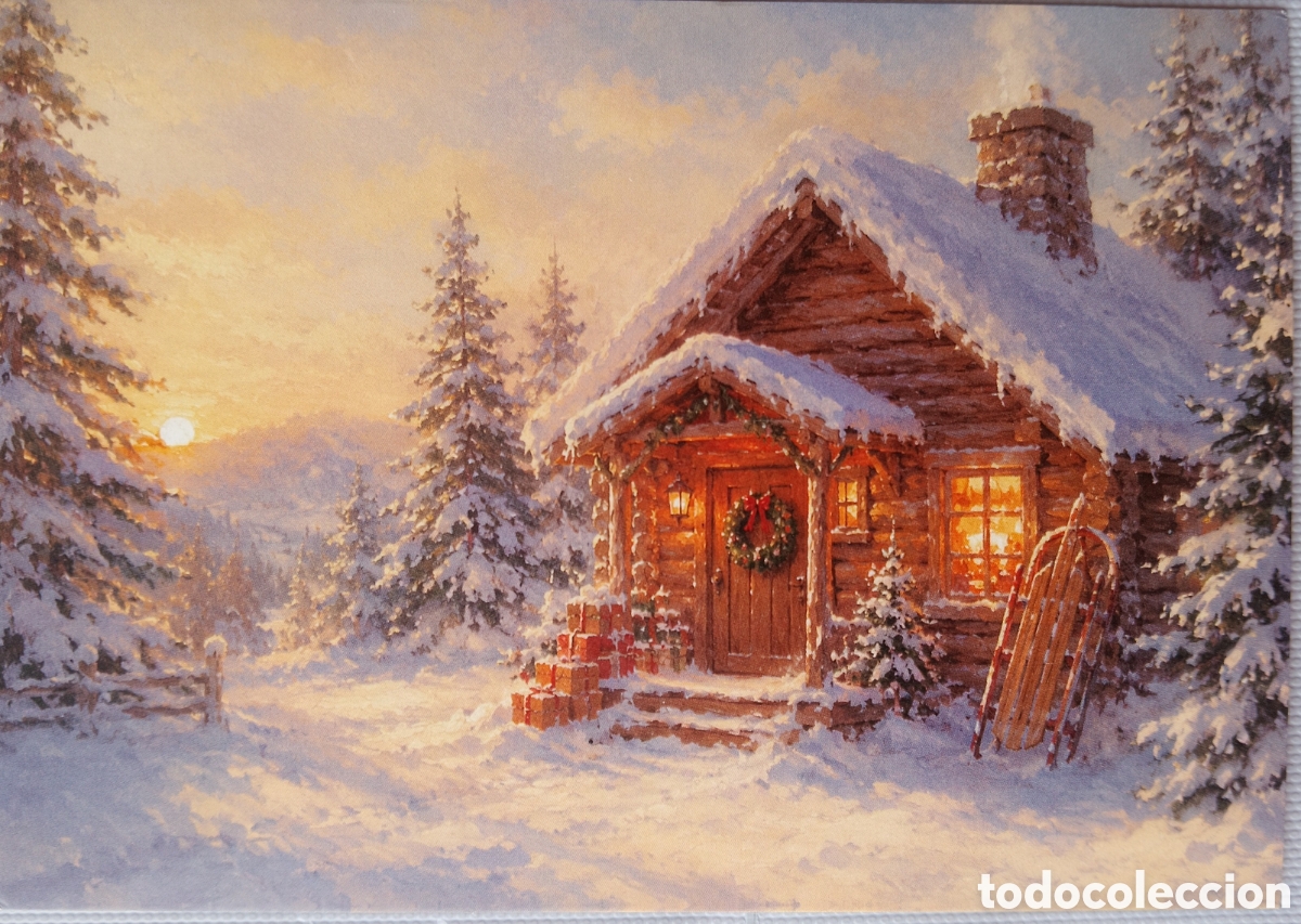 Postales: POSTAL NAVIDAD - CASA CASITA PAISAJE NEVADO - ESTILO ANTIGUO