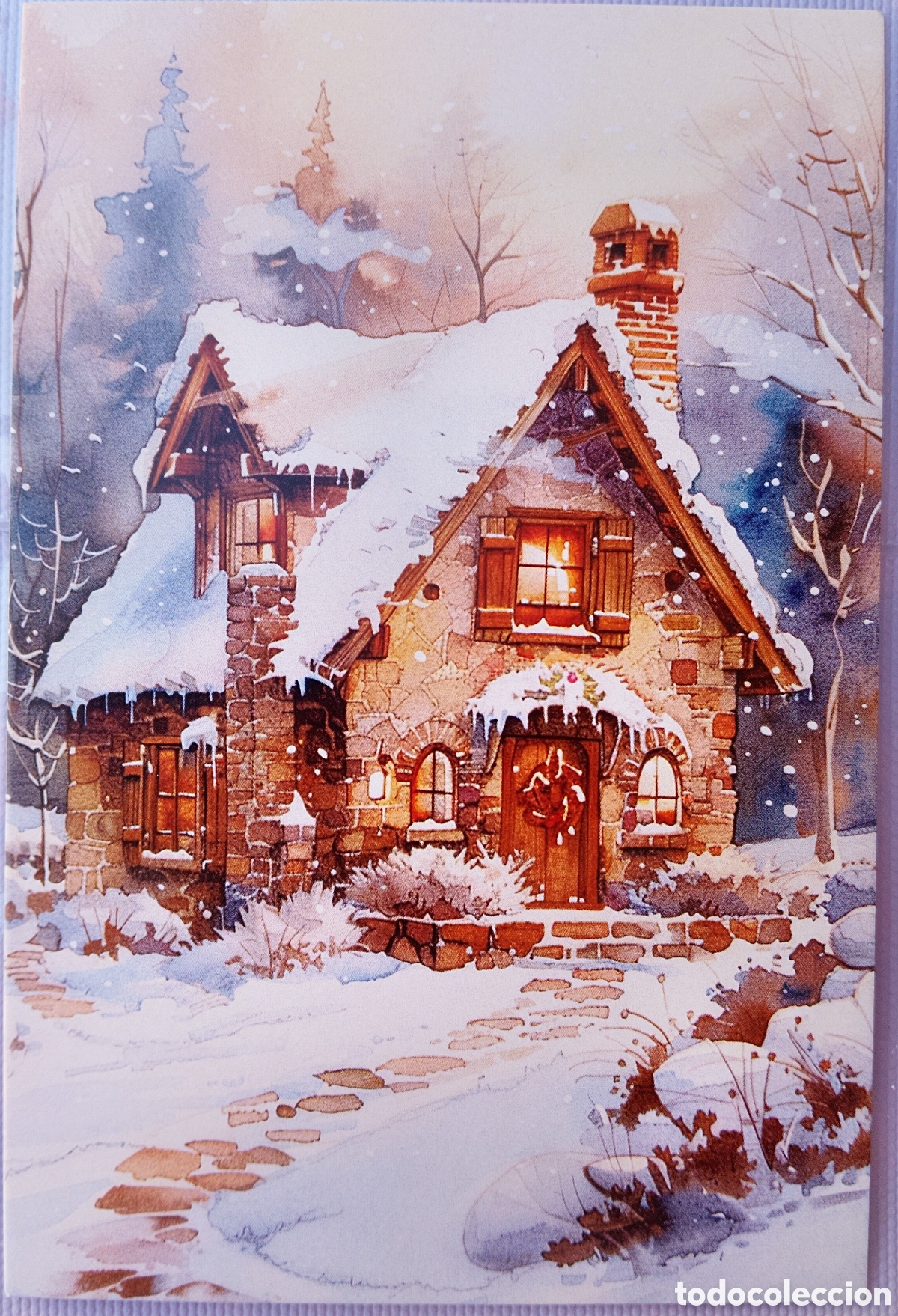 Postales: POSTAL NAVIDAD - CASA CASITA PAISAJE NEVADO - ESTILO ANTIGUO