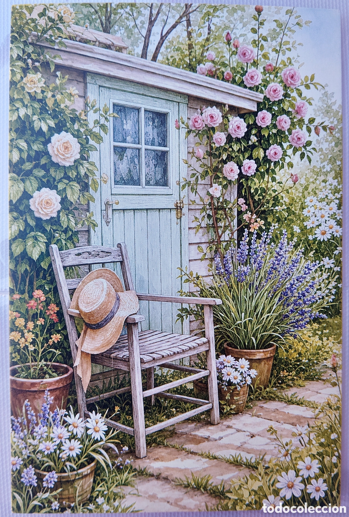 Postales: POSTAL - COBERTIZO CUARTO DE APEROS JARD&Iacute;N - ESTILO ANTIGUO