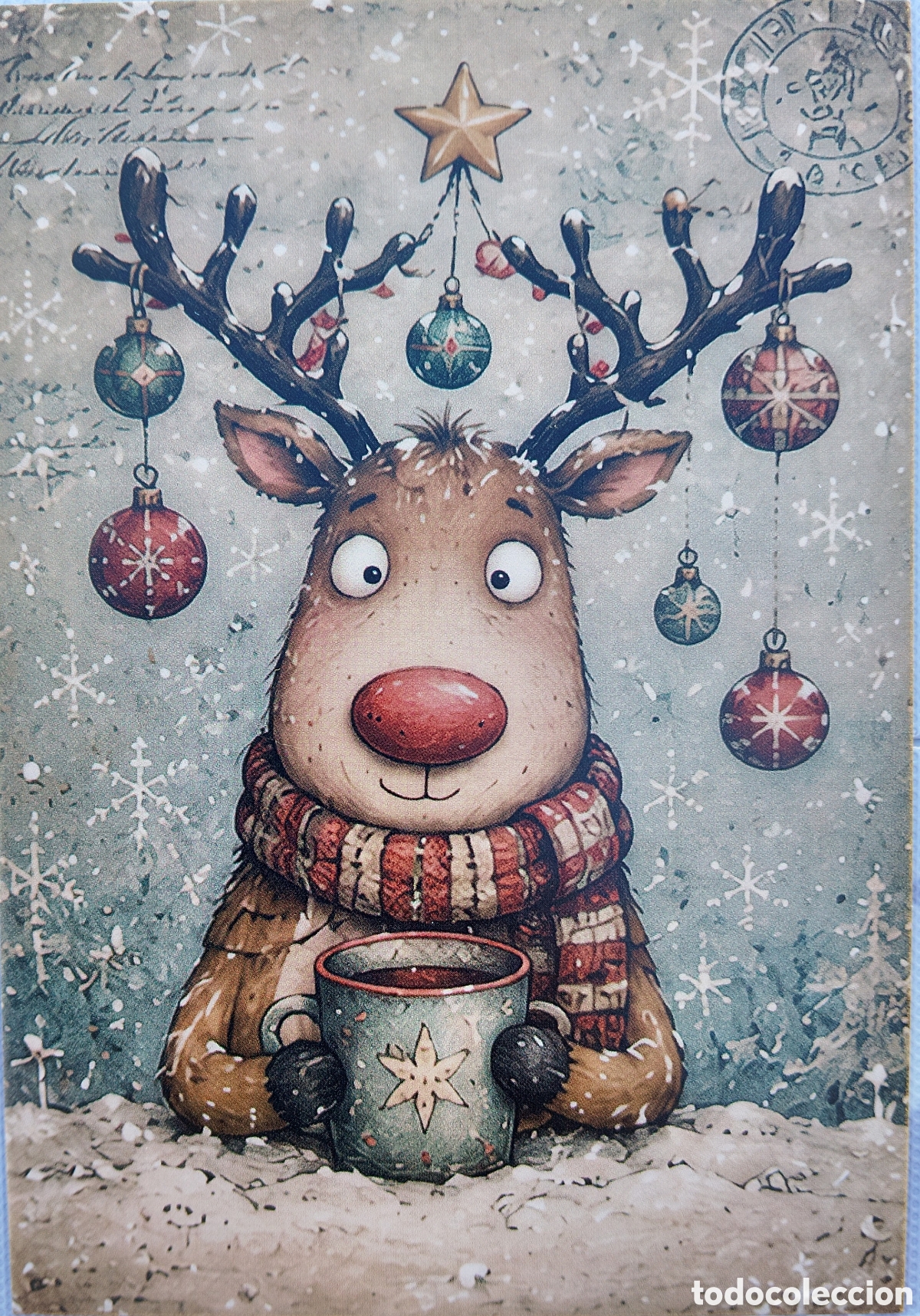 Postales: POSTAL NAVIDAD - RENO TAZA - ESTILO ANTIGUO