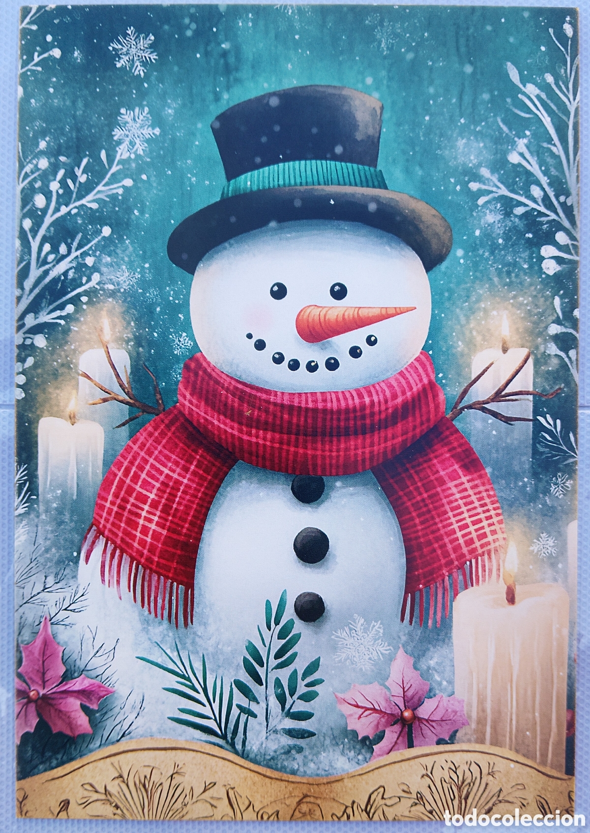 Postales: POSTAL NAVIDAD - MU&Ntilde;ECO DE NIEVE - ESTILO ANTIGUO