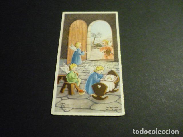Postales: ANGELES CON PESEBRE FELICITACION NAVIDAD