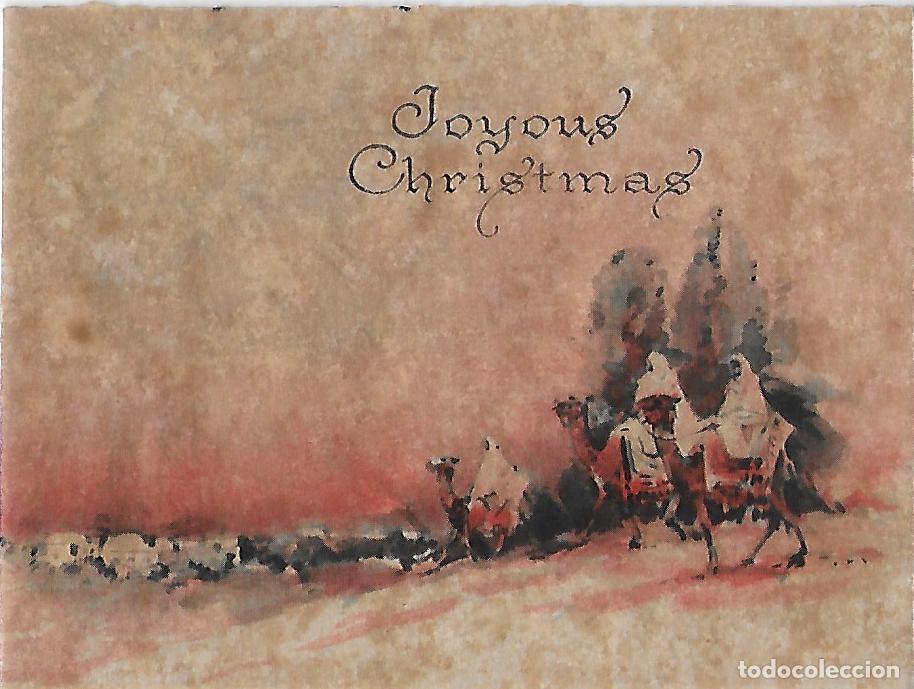 Postales: 7337S -ANTIGUA POSTAL-LOSTRES REYES MAGOS DE ORIENTE-DIBUJO INTERIOR-PAPEL VEGETAL-DOBLE 11,5X8,5
