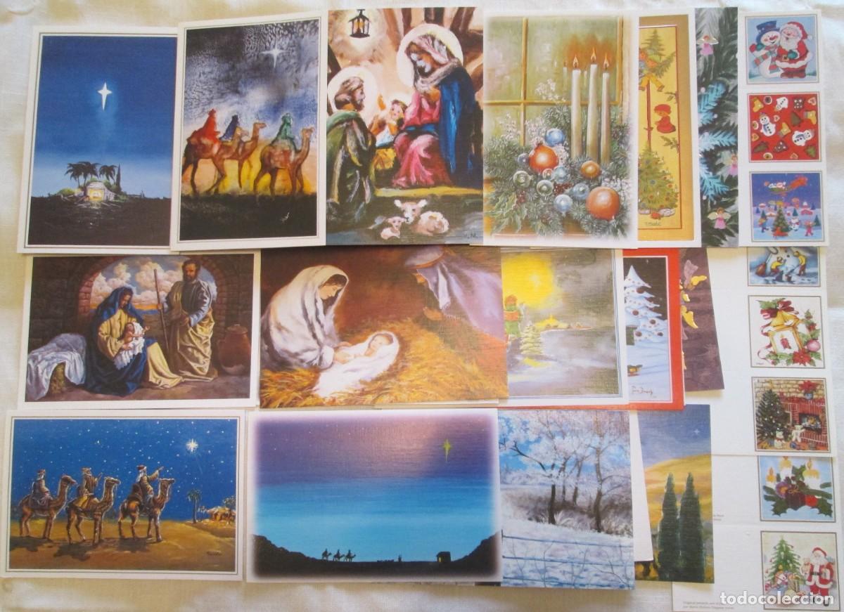 Postales: Antiguas postales de Navidad y tarjetas para identificar regalos y felicitar las fiestas 88 piezas.