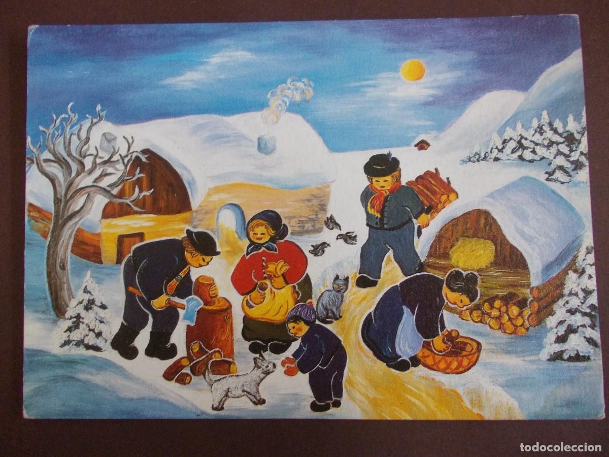 Postkarten: Postal Der Winter The Winter Anne G&ouml;tz Vier Jahreszeiten Grusskarten‑Verlag Deutsch escena invernal