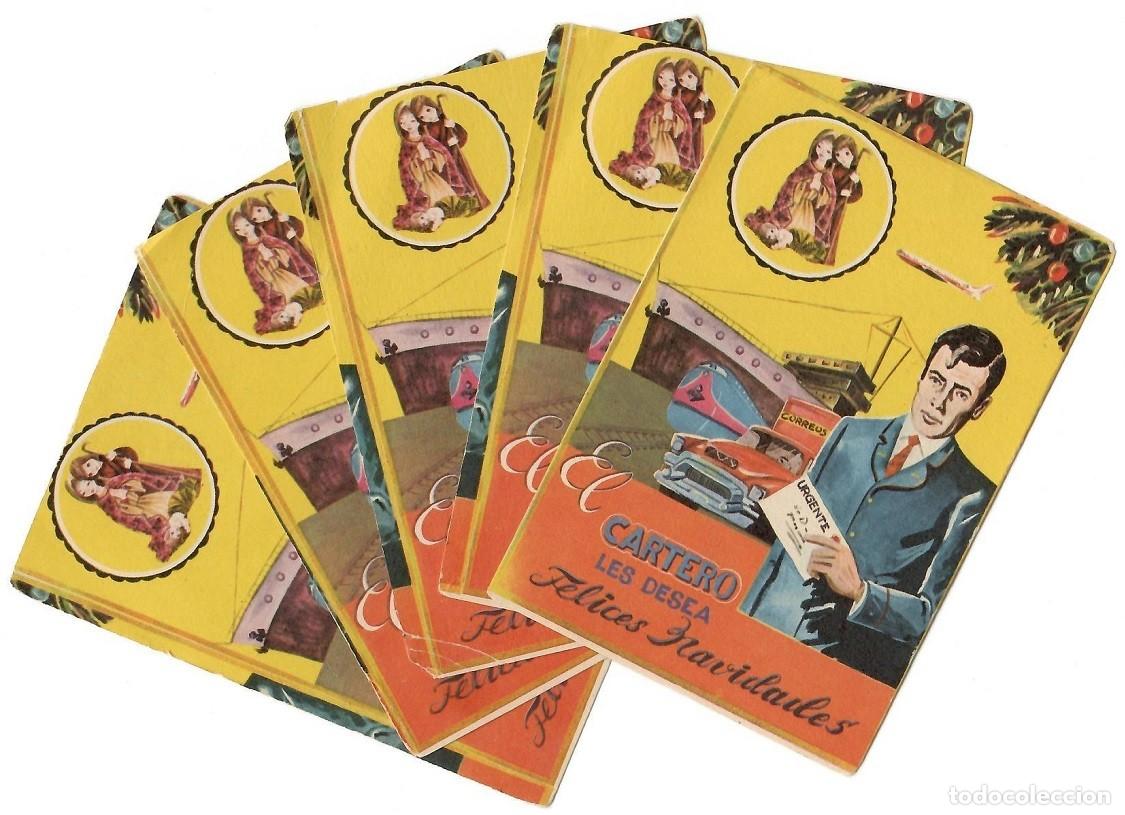 Postcards: El cartero les desea Felices Navidades - 5 Antiguas felicitaciones navide&ntilde;as iguales / Error d corte