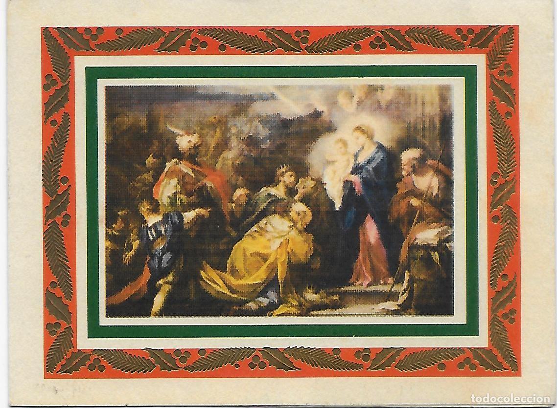 Cartes Postales: 7341S - ADORACI&Oacute;N DE LOS MAGOS-ALESSANDRO TIARINI N&ordm; 1188- BART&Oacute;N COTTON-DOBLE 14X10,5 CM- DATA 1951