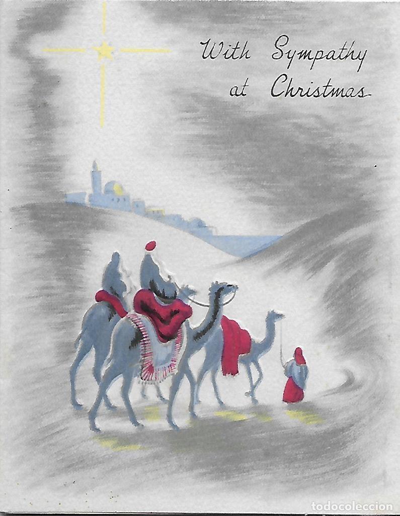 Postcards: 7343S - LOS MAGOS DE ORIENTE- A VOLLAND MESSAGE 10 X 910- DIPTICA, RELIEVE 10,2X13 CM- 1950