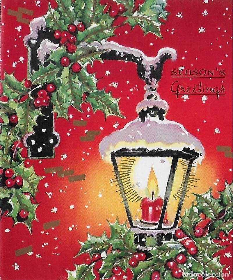 Postcards: 7355S -FAROL NAVIDE&Ntilde;O- EDIC.WHITMAN 5-T-3143 (USA) - DIPTICA 12,8X15,5 CM-DATA 1955- DIBUJO INTERIOR