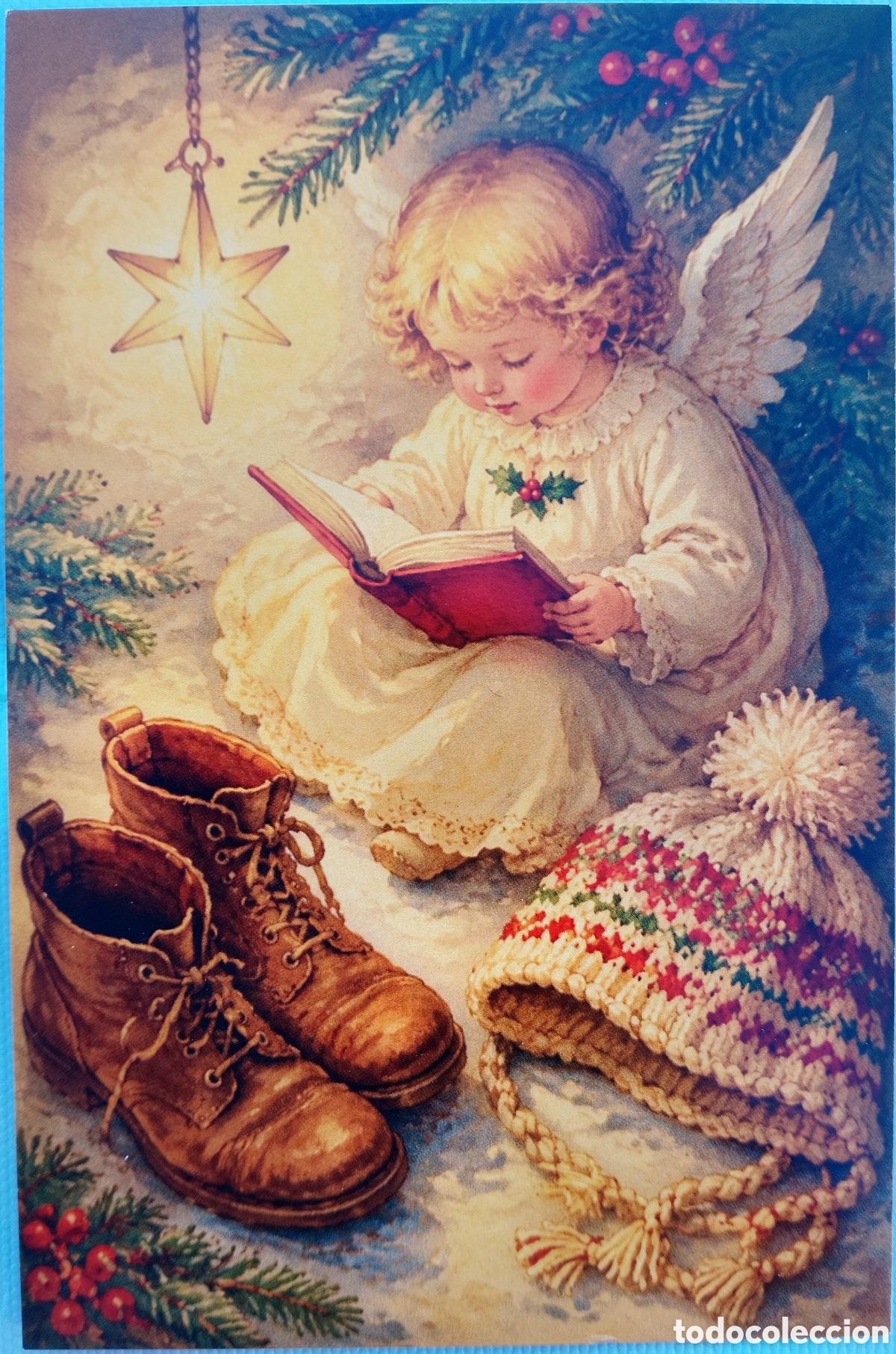 Postales: POSTAL NAVIDAD - ANGELITO LIBRO - ESTILO ANTIGUO
