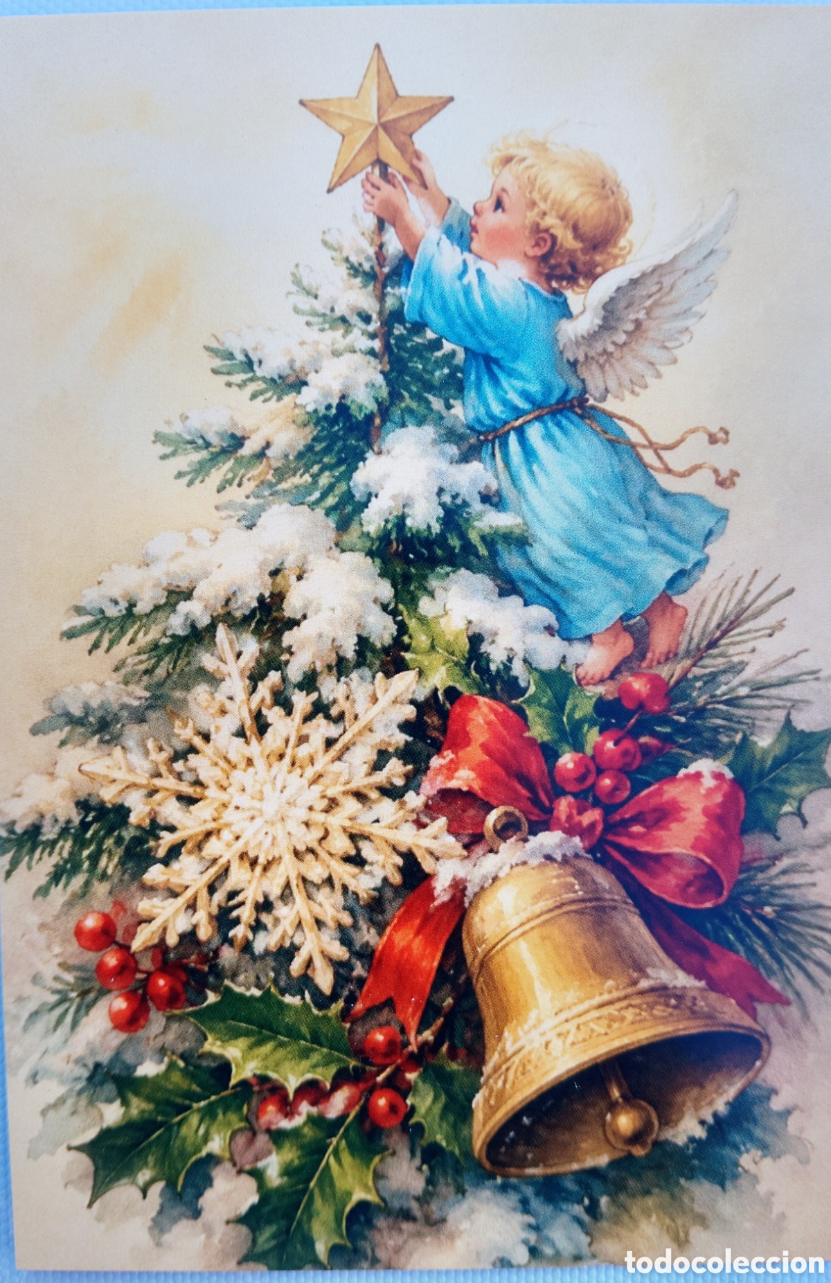 Postales: POSTAL NAVIDAD - ANGELITO &Aacute;RBOL ESTRELLA - ESTILO ANTIGUO