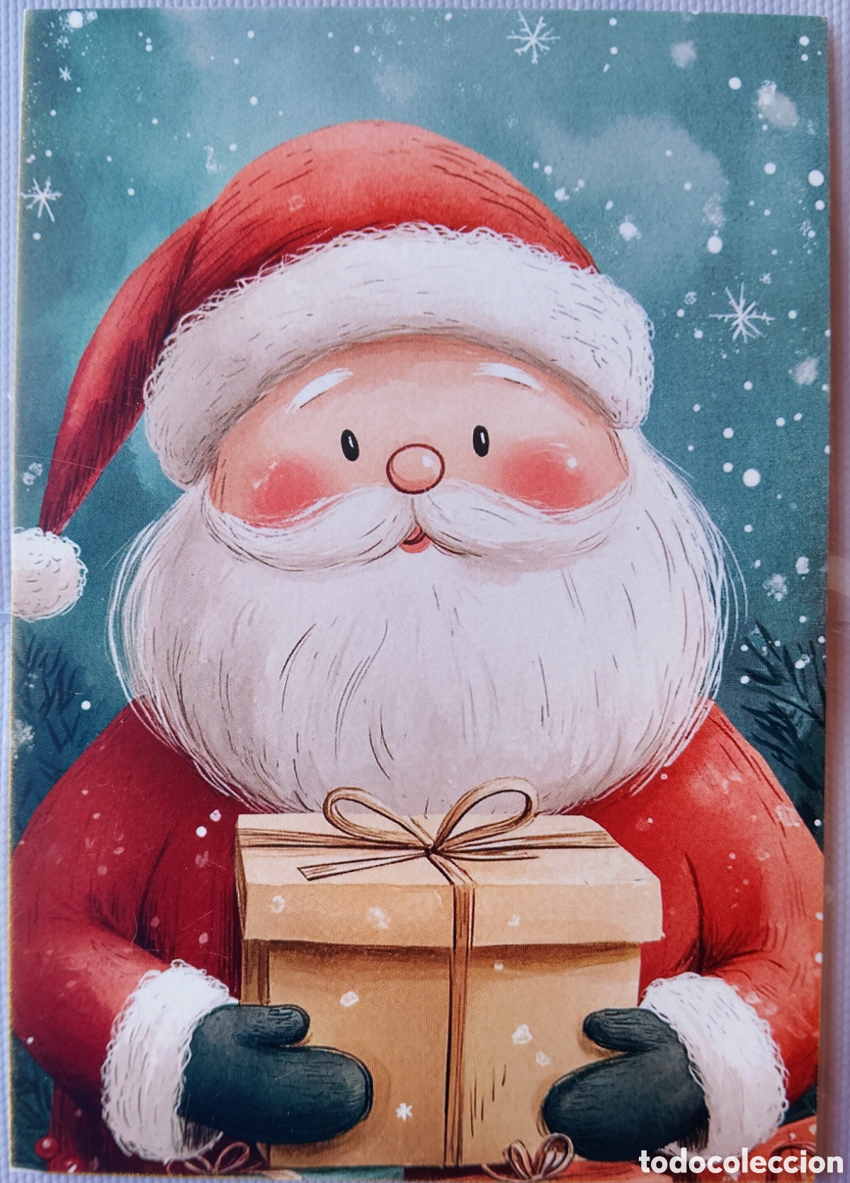 Postales: POSTAL NAVIDAD - PAP&Aacute; NOEL REGALO NIEVE - ESTILO ANTIGUO